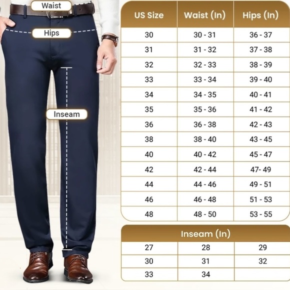 Men’s pants TimelessFlex Men’s High-Stretch Straight Fit Pants navy | 36x30 NWT - Picture 3 of 5